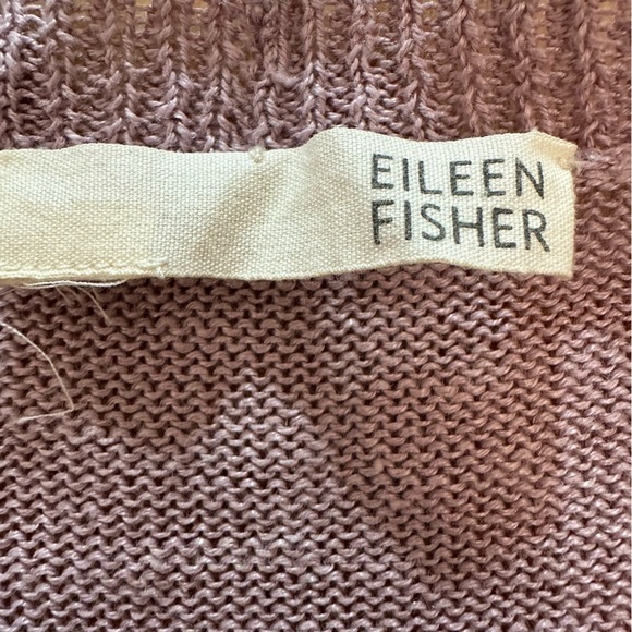 Eileen Fisher Fine Organic Linen Luna Crepe  Knit Short Cardigan L (z) - Picture 11 of 11